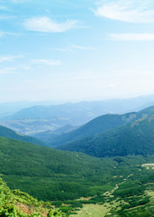 Fototapeta premium Old and beautiful Carpathian mountains
