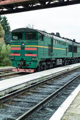 Obraz premium Old but quite working diesel train.