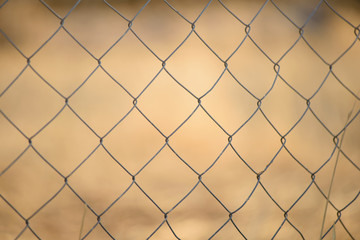 Chain link fence close up