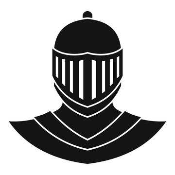 Knight helmet avatar icon. Simple illustration of knight helmet avatar vector icon for web design isolated on white background
