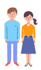 若いカップル４  全身　