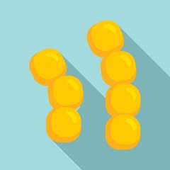 Grain bacteria icon. Flat illustration of grain bacteria vector icon for web design