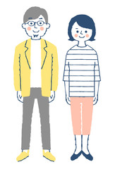 若いカップル３　全身　ピンク