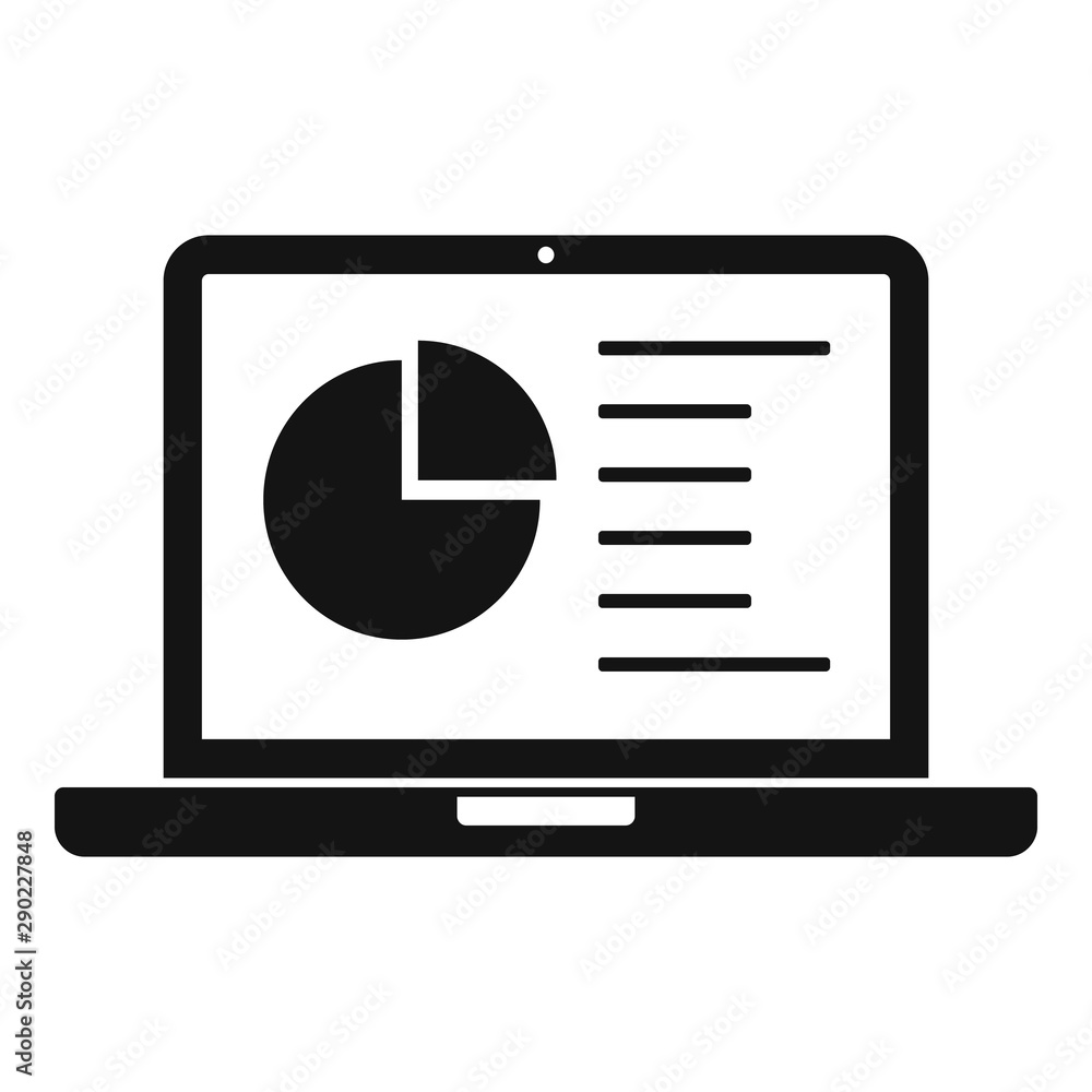 Poster lesson laptop icon. simple illustration of lesson laptop vector icon for web design isolated on whit
