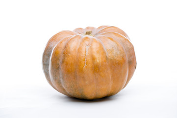 Orange pumpkin on white isolated background