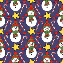 Vintage seamless pattern with vector holly pattern for paper design. Happy new year decoration. Vector graphic. Vector festive illustration. Holly berry christmas icon. Season greeting.