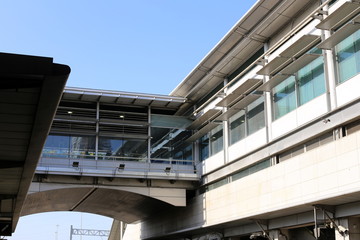 The balcony in architecture is a platform with a railing, mounted on beams protruding from the wall.