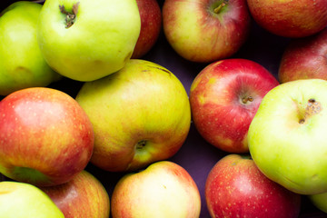 Organic apples grown in an ecologically clean area