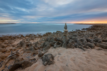 Sunset at Vila Nova de Milfontes beach, Alentejo, Portugal
