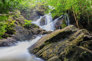 Waterfall phakluaymai, Khao Yai National Park in Thailand.