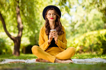 Portrait of her she nice-looking attractive lovely charming gorgeous pretty dreamy peaceful calm...