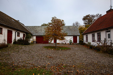 Old vintage farm buildings