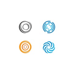 abstract circle logo vector template icon illustration design 