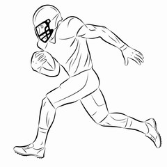 Fototapeta premium isolated illustration of a football player, vector drawing