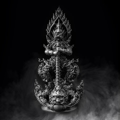 Thai Amulet, Thao Wes Suwan Bronze Statue. Worship for Fortune money and Prosperity