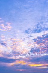Naklejka na ściany i meble Beautiful cloud around sky at sunrise time