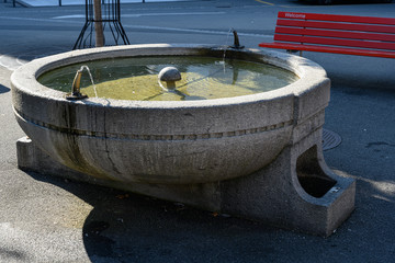 Brunnen am Löwenplatz in Luzern, Schweiz