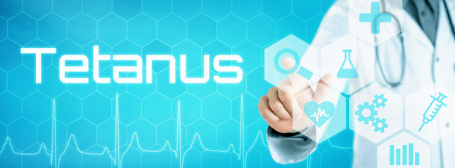 Arzt mit futuristischem Interface - Tetanus