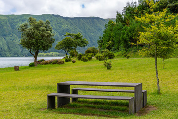 Fototapeta premium Typical landscape of the Seven Cities, Azores
