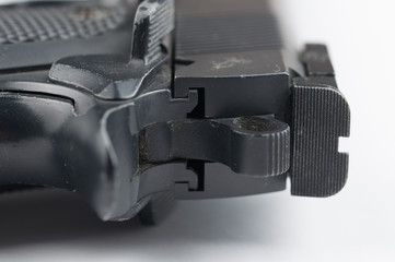 Gun isolated on white background.Pistol isolated