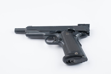 Gun isolated on white background.Pistol isolated