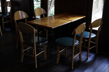 Modern table and chair photography.