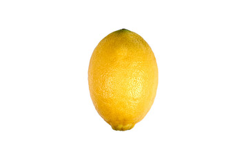 isolated lemon on white background.