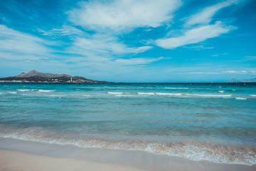 Fototapeta na wymiar beach at majorca with clean blue water