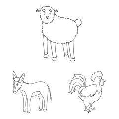 Vector design of homemade and countryside icon. Collection of homemade and agriculture stock symbol for web.