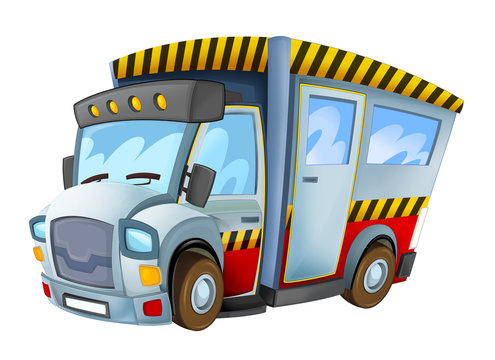 cartoon vehicle industry car isolated on white background - illustration for children