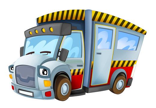 cartoon vehicle industry car isolated on white background - illustration for children
