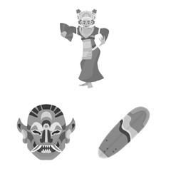 Isolated object of asian and geography icon. Collection of asian and tourism vector icon for stock.