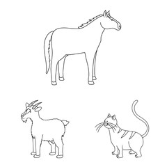 Isolated object of homemade and countryside logo. Collection of homemade and agriculture vector icon for stock.