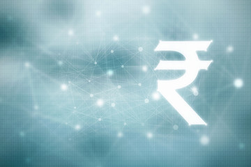 Rupee currency .2D rendering illustration