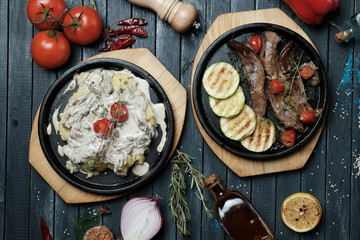 ready tasty dishes for the menu