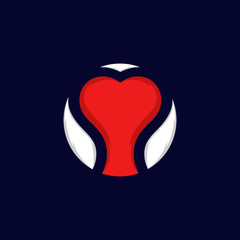 Letter SS Loved Creative Modern Icon Logo Design Template Element Vector Illustration