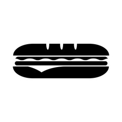 Sandwich icon, logo isolated on white background