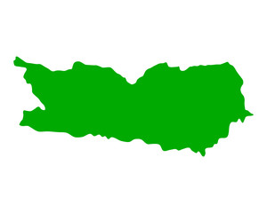 Fototapeta premium Karte von Kärnten