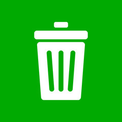 Abfalleimer und Hintergrund