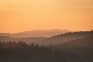 Fototapeta premium sunrise in mountains