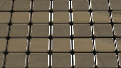 metal cubes background - 3D rendering