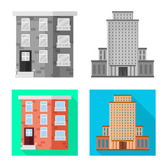 Obraz premium Isolated object of municipal and center sign. Collection of municipal and estate vector icon for stock.