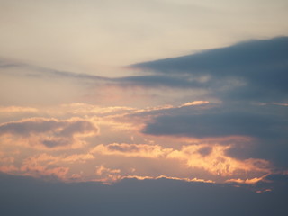 晩夏の夕焼け雲