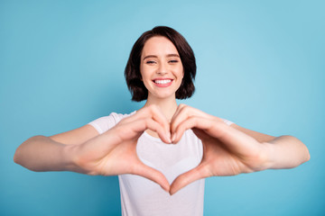 Close-up portrait of her she nice attractive lovely sweet tender confident cheerful cheery girl...