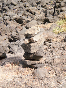 Wonderful Volcanic Formations Next To The Sea In Costa Teguise. June 30, 2011. Costa Teguise Lanzarote Spain Europe. Travel tourism street photography.