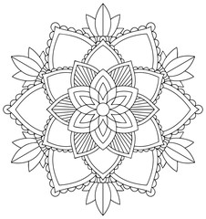Mandala pattern design on white background