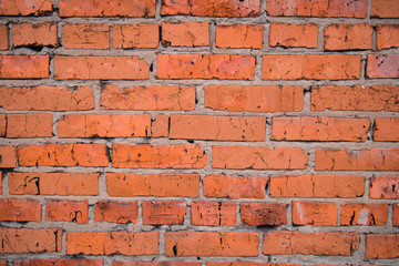 brick wall background. brick house. red wall.