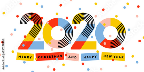 Merry Christmas And Happy New Year 2020 Greeting Card