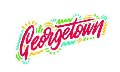 Paramaribo Word Text with Handwritten Font Shape Vector Illustration.