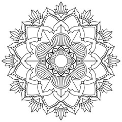 Mandala pattern design on white background